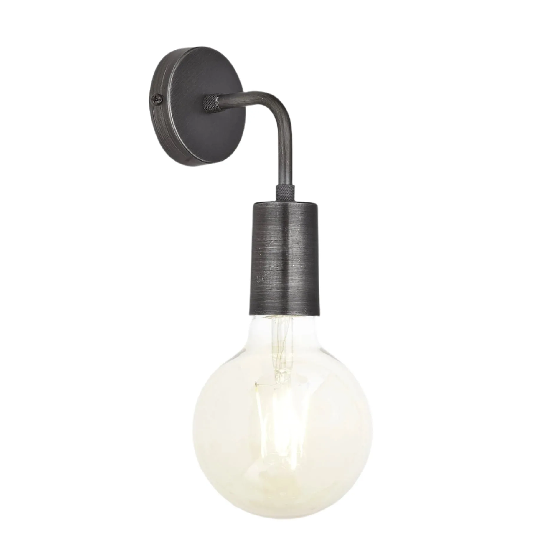 Sleek Edison Wall Light - Pewter